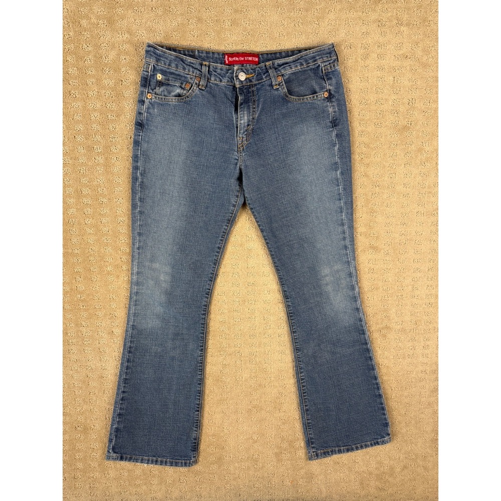 Vintage LEVI'S Women's 518 Sz 11 JR M (30x30) Superlow Stretch Denim Jeans #1332
